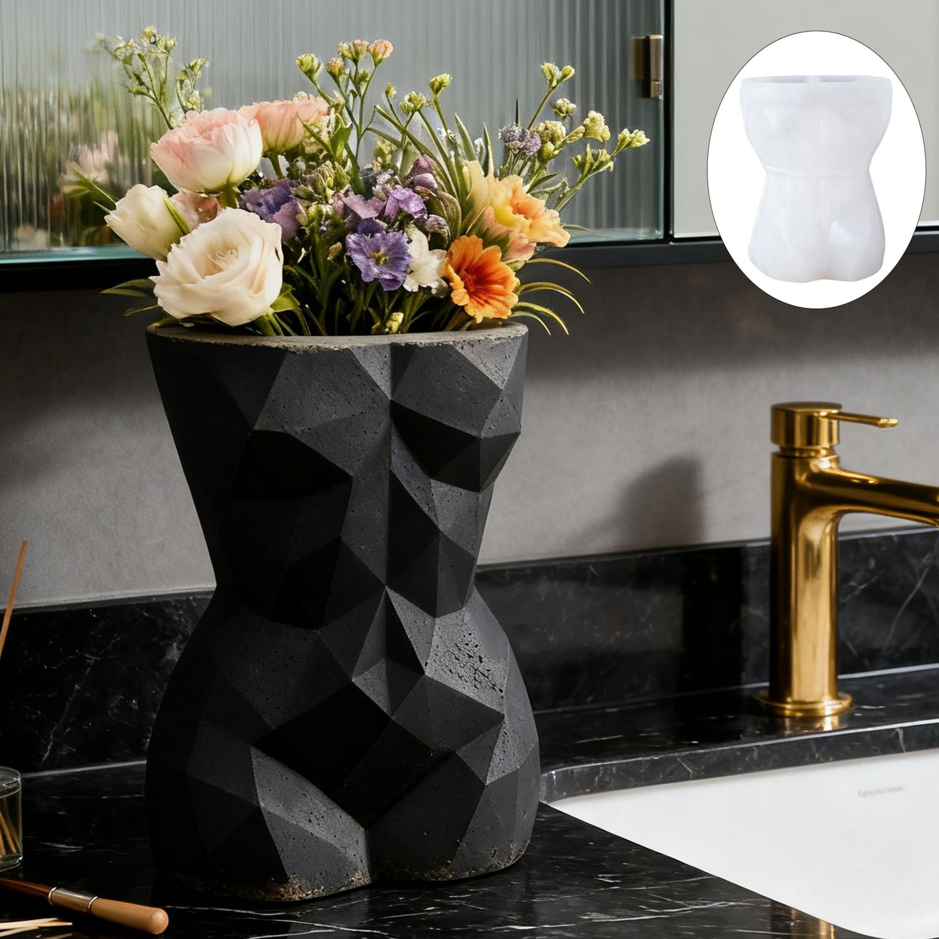 Gardening Tools For Women - Molde de silicone geométrico 3d para