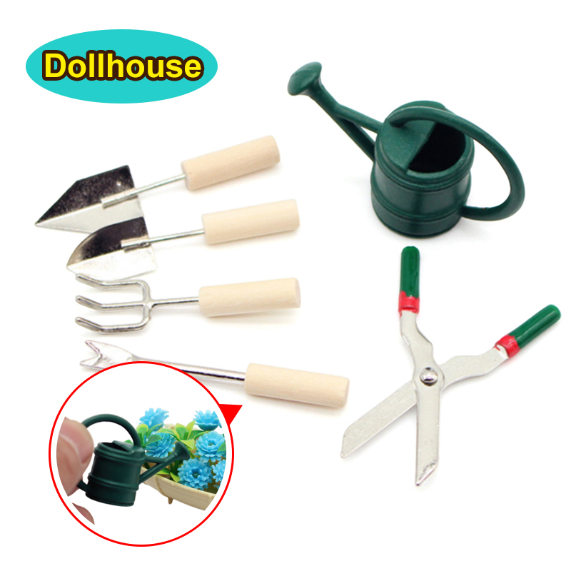 Gardening Tools Set - 1/12 casa de bonecas simulação rega