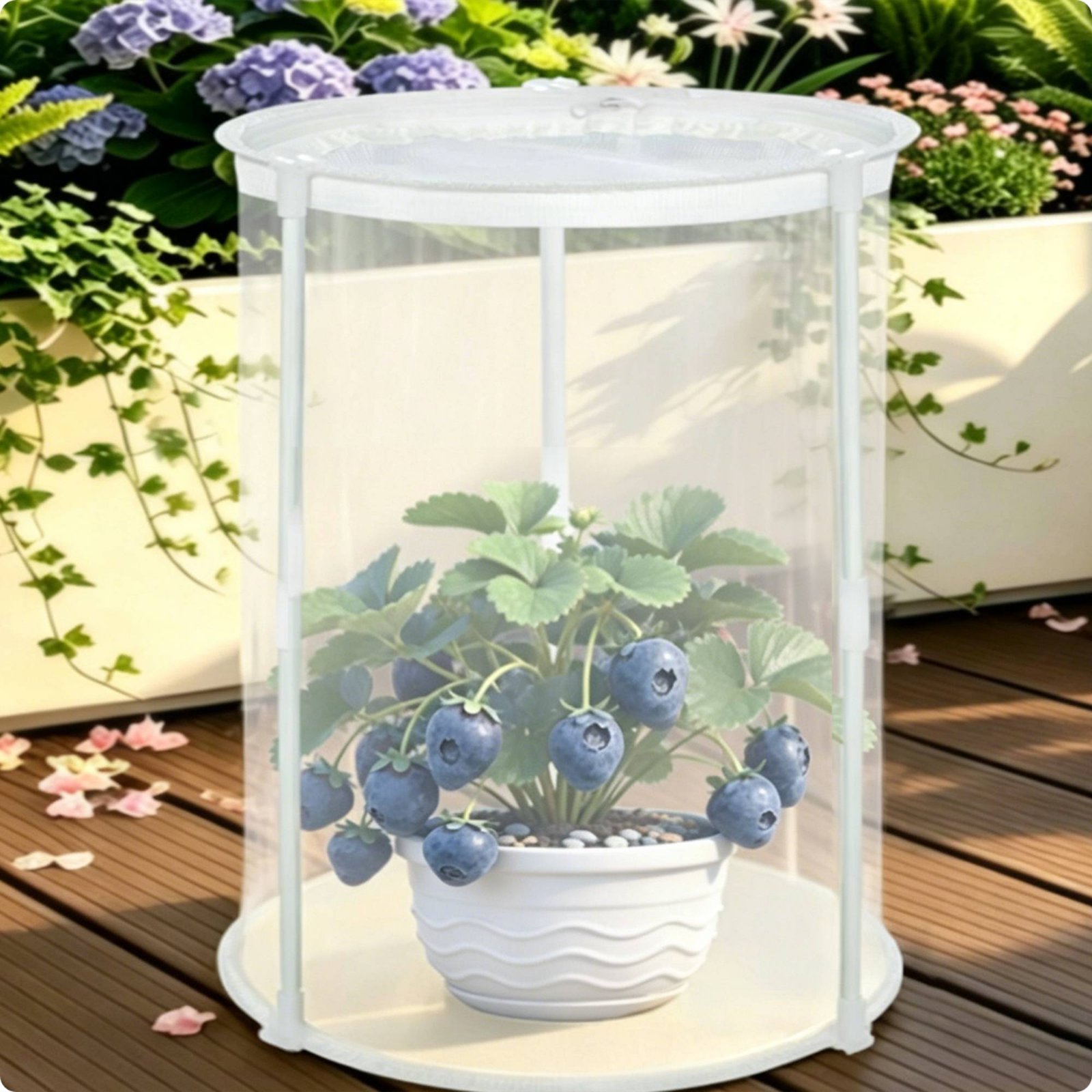 Garden Netting Cover - Cobertura Expansível para Plantas, Cercado Portátil